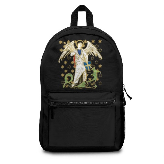 St. Michael the Archangel Icon Dragon Catholic Ang Backpacks