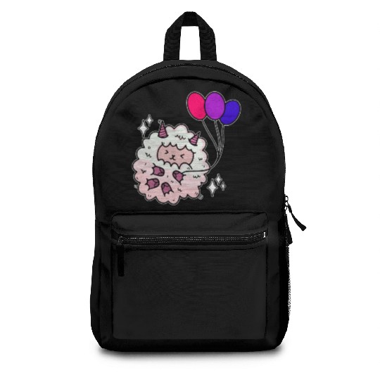 Cute Bisexual Sheep Bi Pride Color Balloons Backpacks