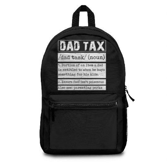 Vintage Dad Tax Definition Men Funny Father's Day Backpacks