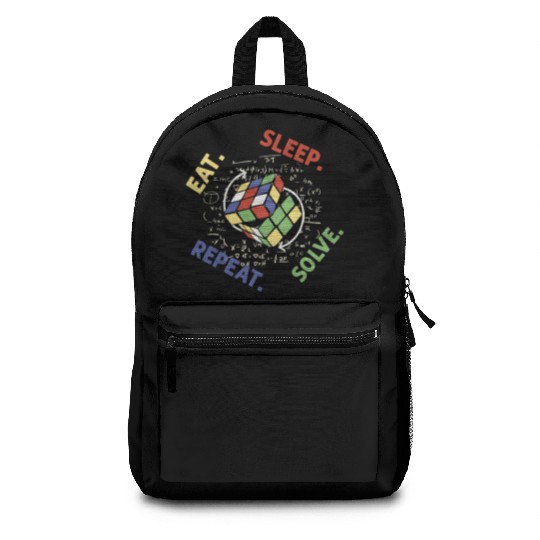 Eat Sleep Solve Repeat Math Speed Cubing Genie Backpacks
