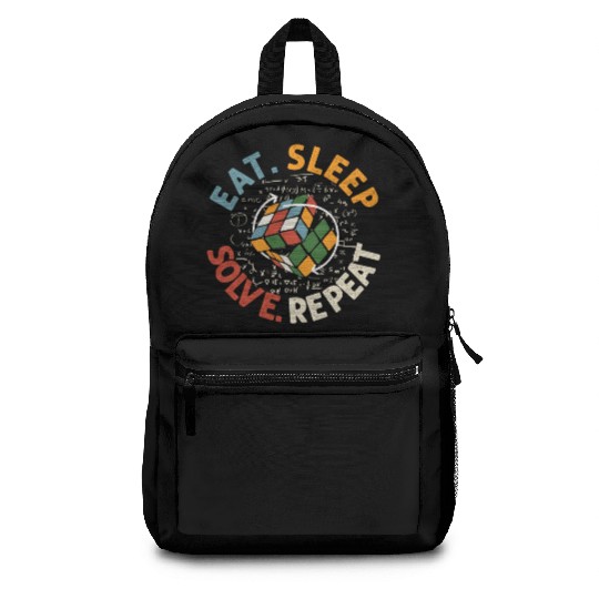 Eat Sleep Solve Repeat Math Speed Cubing Genie Backpacks