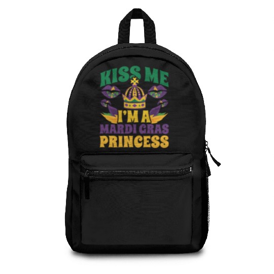 Mardi Gras - Kiss Me I'm a Mardi Grass Princess Backpacks