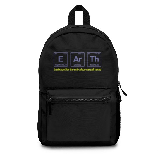 EARTH - written in elements of the periodic table Backpacks