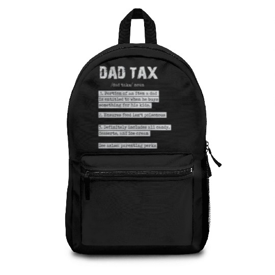 Vintage Dad Tax Definition Men Funny Father's Day Backpacks
