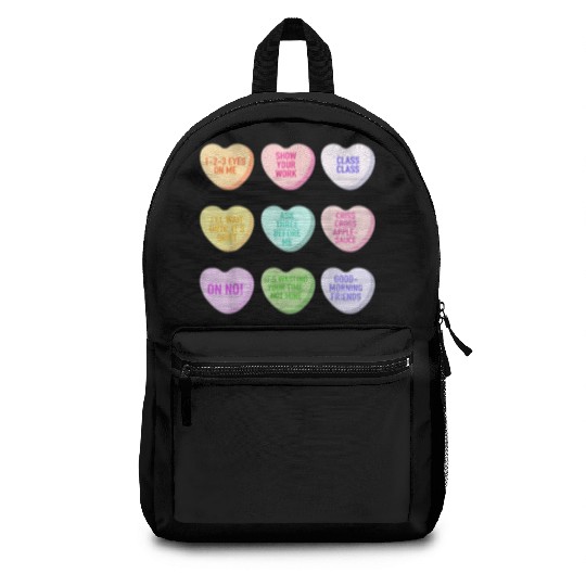 Teacher Valentines Day Conversation Heart School Backpacks