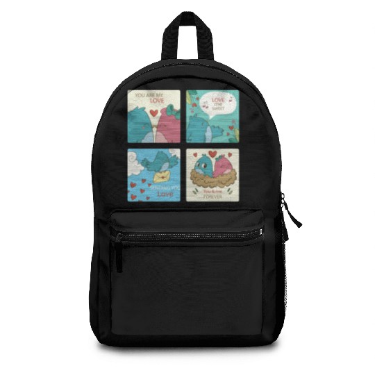 Love Axolotl Pink Valentine Day Salamander Lover Backpacks