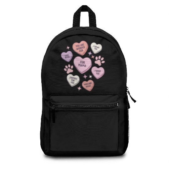 My Dog Is My Valentine Conversation Hearts Backpacks