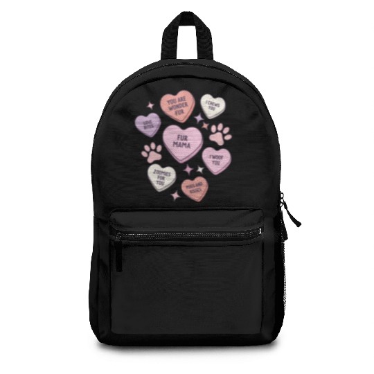 My Dog Is My Valentine Conversation Hearts Backpacks