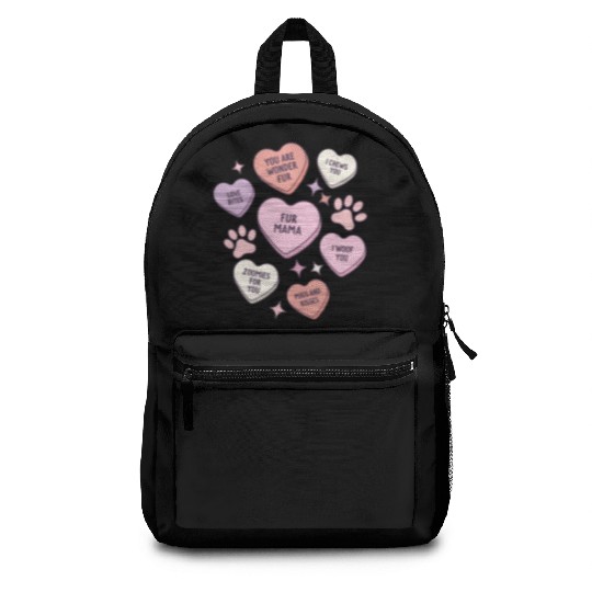 My Dog Is My Valentine Conversation Hearts Backpacks