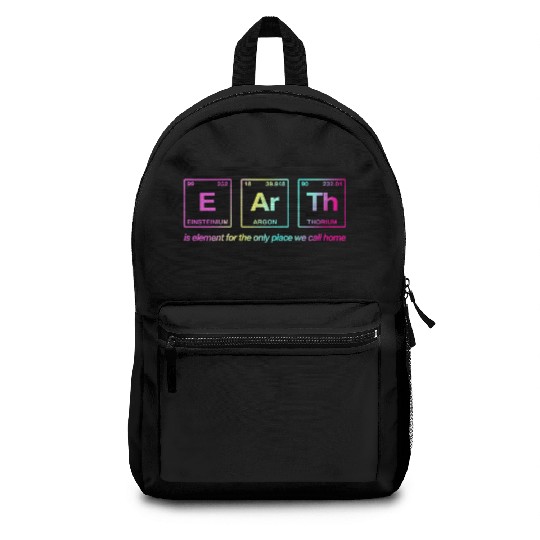 EARTH - written in elements of the periodic table Backpacks