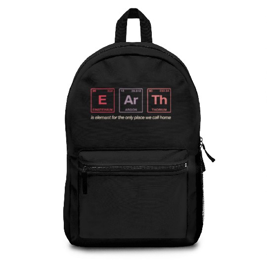 EARTH - written in elements of the periodic table Backpacks