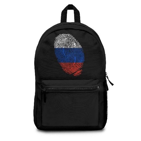 Russian flag fingerprints Backpacks