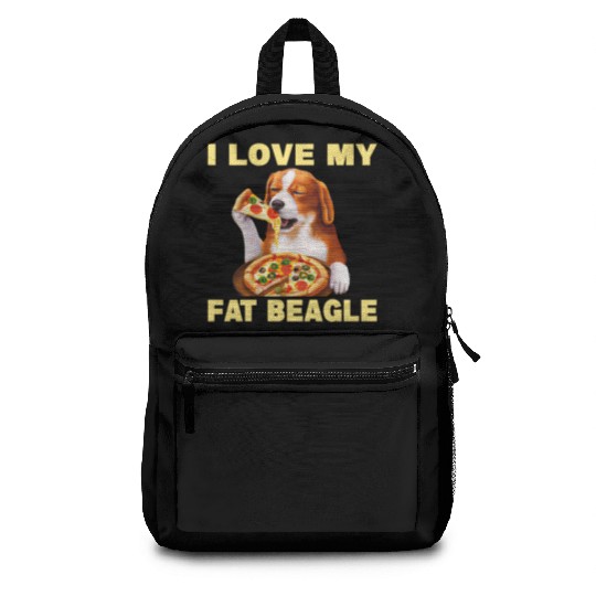 I Love My Fat Beagle Backpacks