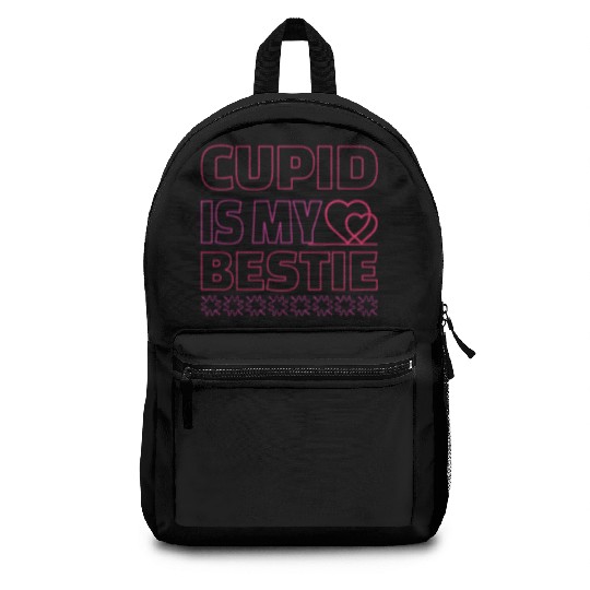 Valentines Day Gifts Cupid Is My Bestie4245 Backpacks
