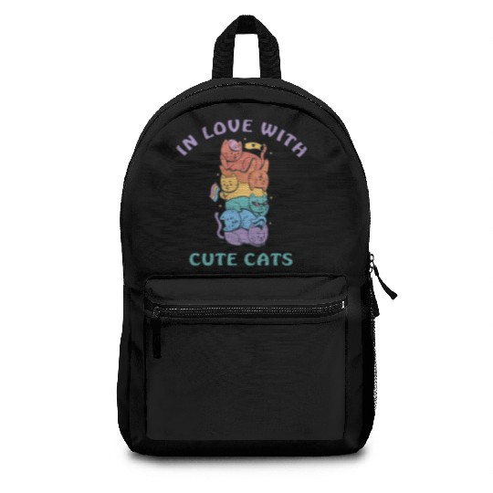 In love with sweet cats LGBTQ Backpacks