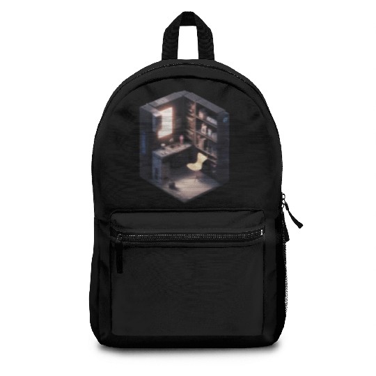 Cube Room Print - For Fans of Geometric and 3D Art Backpacks