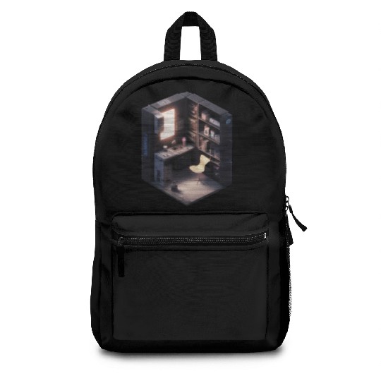 Cube Room Print - For Fans of Geometric and 3D Art Backpacks