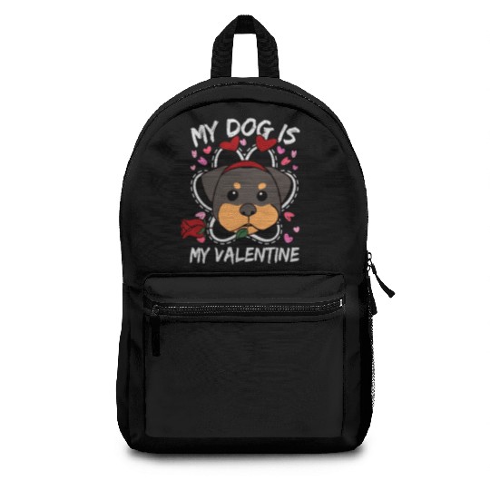 My Dog Is My Valentine Backpacks