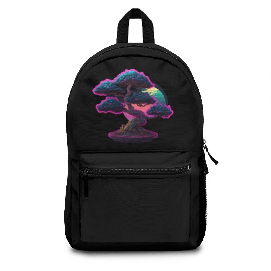 Synthwave Bonsai Tree Backpacks