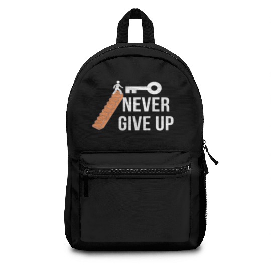 NEVER GIVE UP Backpacks