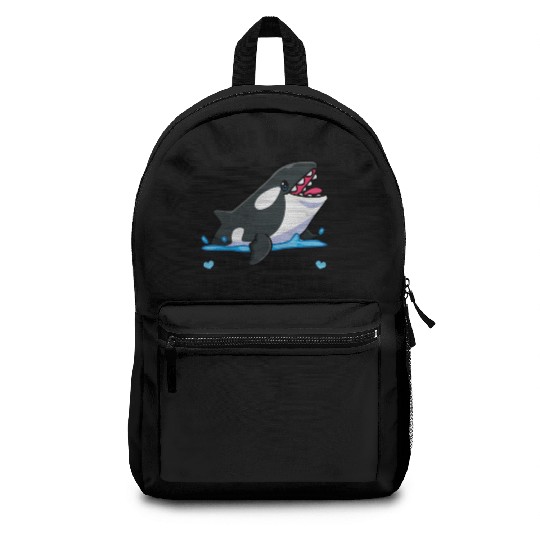 I like orcas and maybe like 3 people killer whale Backpacks