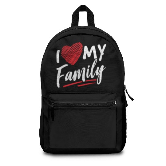 I Love My Family Gathering Families Reunion Backpacks