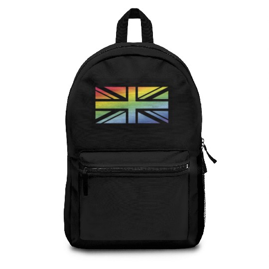 Union Jack / Rainbow Flag (Britain / UK / Poster) Backpacks