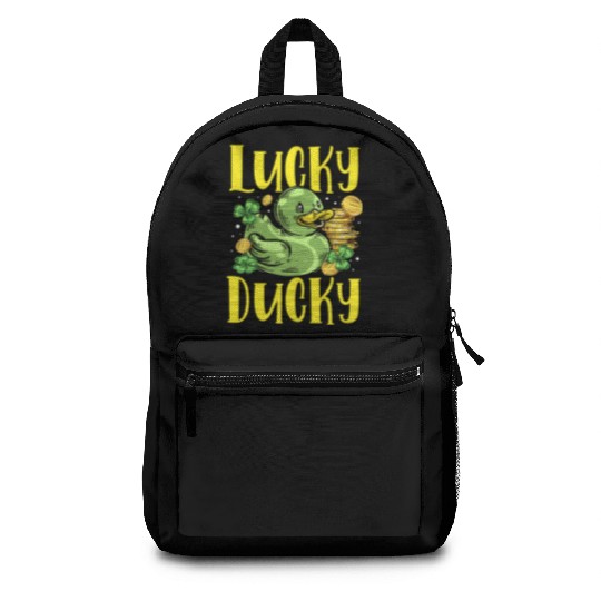Lucky Ducky Shenanigan Irish Duck St. Patricks Day Backpacks