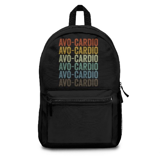 Avo-cardio Vegan Vegetable Lover Plant Based Diet Backpacks
