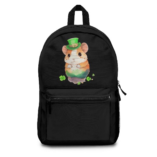 St Patrick's Day Irish Cute Hamster Saint Patrick Backpacks