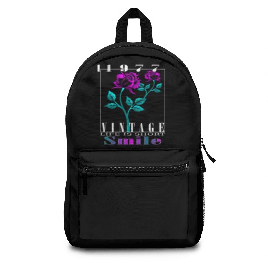 1977 Born Vintage Rose Gift Backpacks