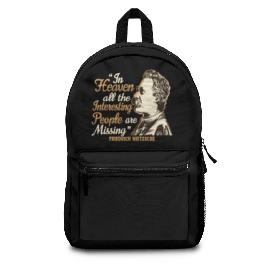 Nietzsche Quote Design for a Philosophy Student Backpacks
