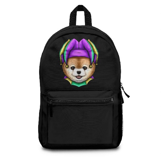 Cute Bear with Jester Hat for Mardi Gras Backpacks