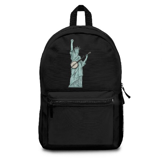 Statue Of Liberty Banjo Musician Design for Backpacks