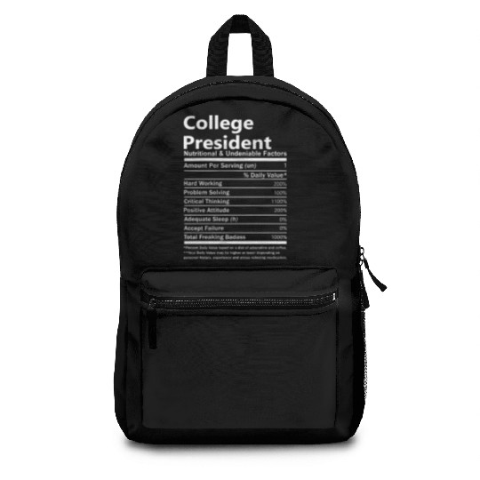 College President Backpacks - Nutritional And Undeni