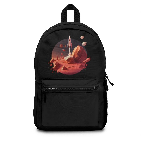 Vintage Space Science Mars Fiction Geek Solar Backpacks