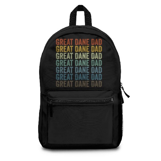 Great Dane Dad Great Dane Dog Lover Dog Dad Backpacks