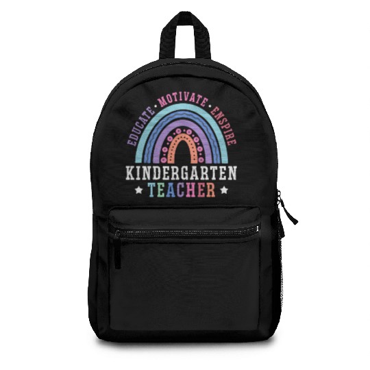 Educate Motivate Inspire Kindergarten Teacher Backpacks