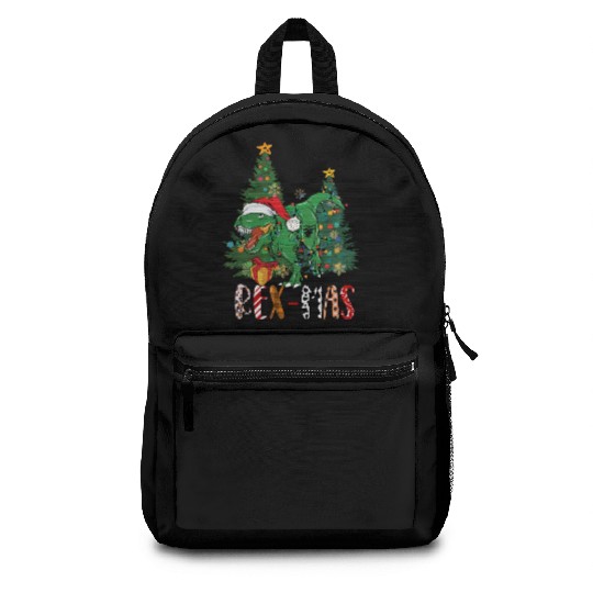 Dino dinosaur T-rex Trex Tyrannosaurus Xmas Backpacks