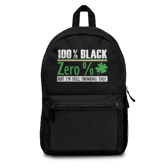 Funny Black People St Patricks Day Irish Shamrock Backpacks