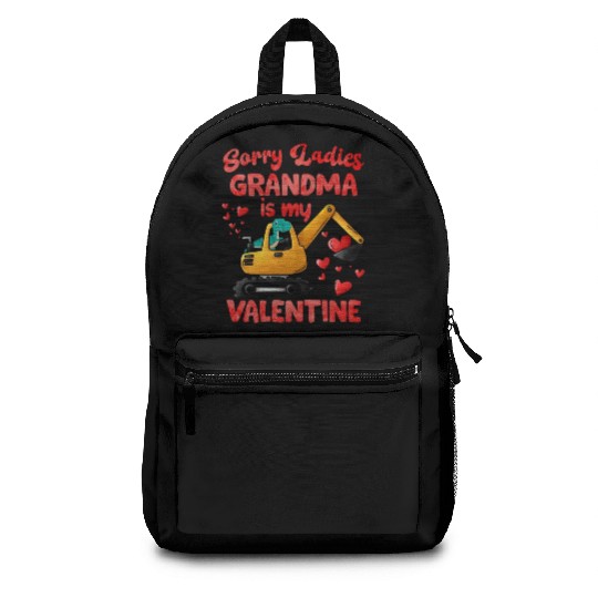 Grandma Is My Valentine Trex Dino Excavator Backpacks