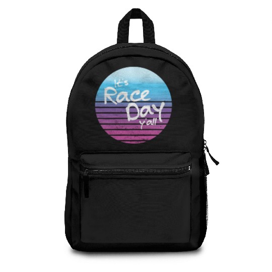 Its Race Day Y'all Retro Motorsports Racing Quote Backpacks