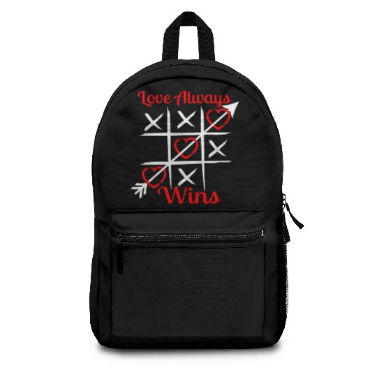 Vintage Valentines Day Love Always Wins Tic Tac To Backpacks