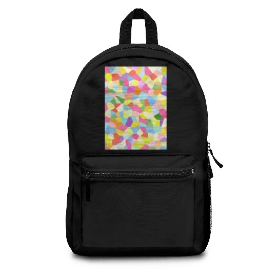 Bright Colored Crystals. Crystal Pattern Backpacks