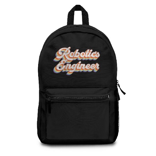 Robot Robotics Engineer Retro Backpacks