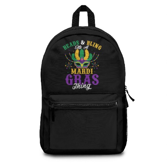 Beads & Bling It's A Mardi Gras Thing Parade Mask Backpacks