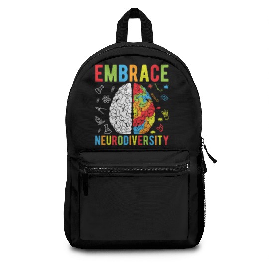 Embrace Neurodiversity For Neurodiversity Awarenes Backpacks