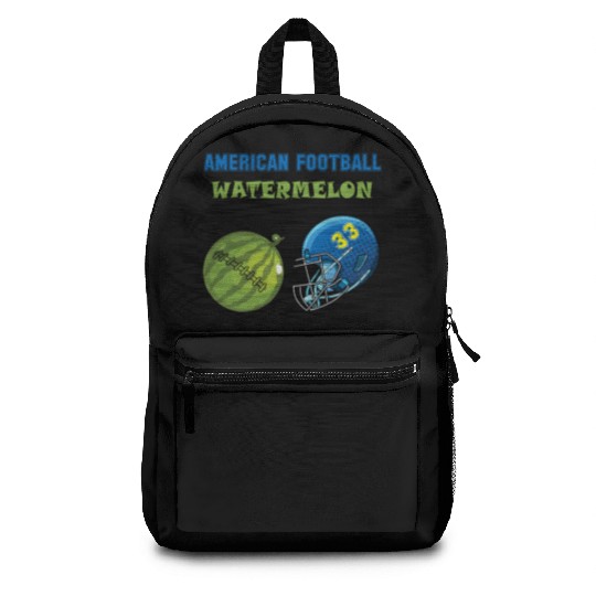 american football watermelon Backpacks