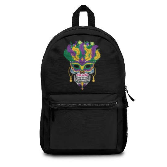 Mardi Gras Costume Dia De Los Muertos Flower Sugar Backpacks