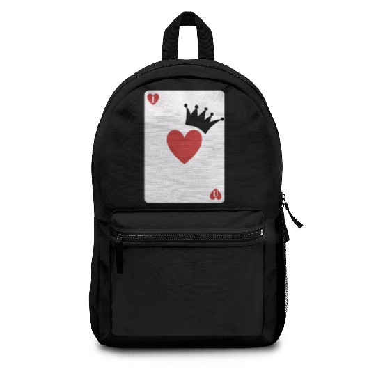 love you on playing card Backpacks